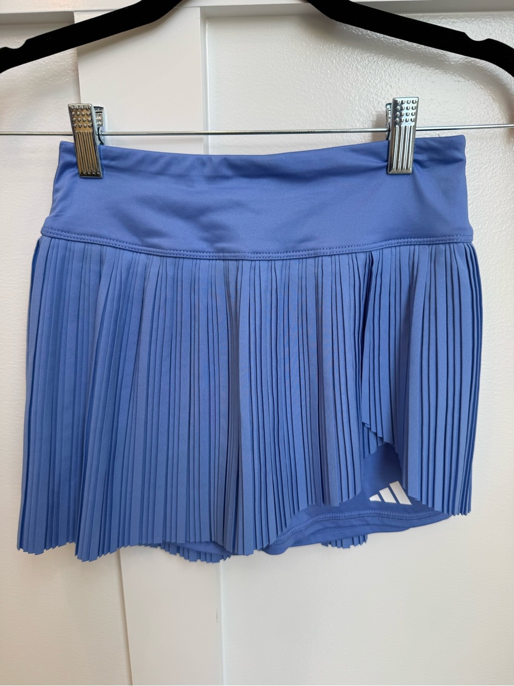 adidas Girls Pleated Skater Skort Skirt in Periwinkle Blue M 10-12